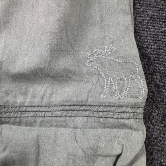 Vintage Y2K Abercrombie & Fitch Cargo Pants Womens Medium Mint Low Rise Bootcut - Picture 1 of 15